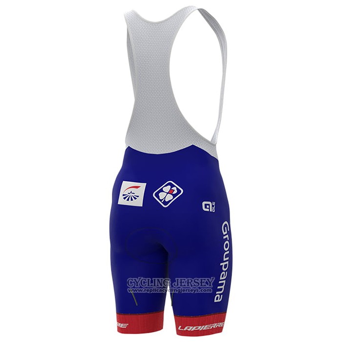 2021 Cycling Jersey Groupama-FDJ Red Blue Short Sleeve And Bib Short